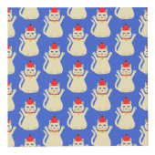 Schattige Christmas Cat Custom foto uploaden Kubus (Rechts)