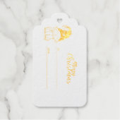 Schattige Christmas Cat Gift Label (Voorkant)