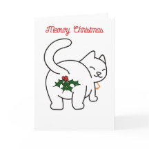 Schattige Christmas Cat Pun Funny Cat Cartoon