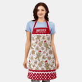 Schattige Christmas Cookie Baking Crew Schort (Gedragen)