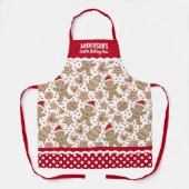 Schattige Christmas Cookie Baking Crew Schort (Voorkant)