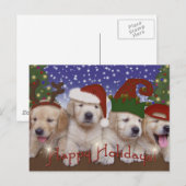 Schattige Christmas Labrador Puppies! Feestdagenkaart (Voorkant / Achterkant)