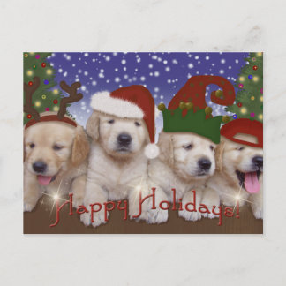 Schattige Christmas Labrador Puppies! Feestdagenkaart