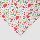 Schattige Christmas Mushroom inpakpapier Tissuepapier (Detail)