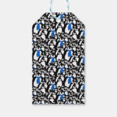 Schattige Christmas Penguin gepersonaliseerd gesch Cadeaulabel (Achterkant)