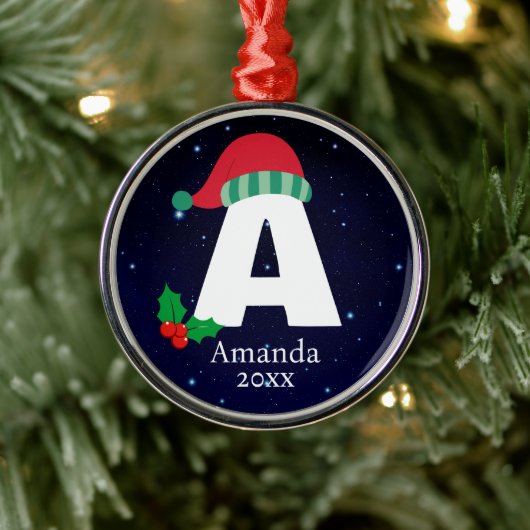 Schattige Christmas Premium Rond Ornament (Boom)