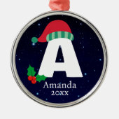 Schattige Christmas Premium Rond Ornament (Voorkant)