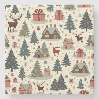 Schattige Christmas Stone Onderzetter