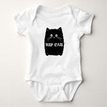 Schattige Chubby Hip Cat T-shirt.