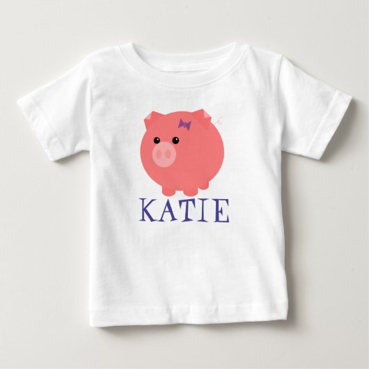  Schattige Chubby Pig Kind T-shirt (Voorkant)