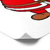 Schattige Chubby Santa Claus Poster (Hoek)
