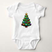 Schattige Chunky kerstboom plezier Romper (Voorkant)