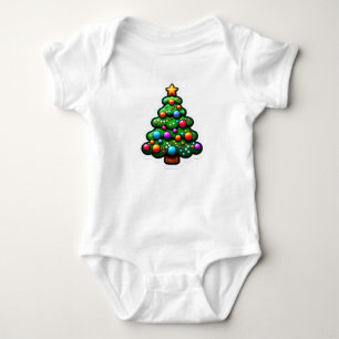 Schattige Chunky kerstboom plezier Romper