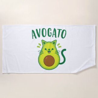 Schattige Cinco de Mayo Avogato Avocado Cat Funny  Strandlaken
