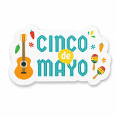 Schattige Cinco de Mayo Feest Vinyl Sticker