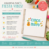 Schattige Cinco de Mayo Feest Vinyl Sticker