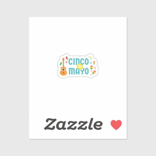 Schattige Cinco de Mayo Feest Vinyl Sticker (Vel)