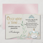 Schattige Cinderella Sprookjesboek Kaart (Voorkant / Achterkant)