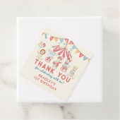 Schattige Circus Carnaval Show Verjaardag Dank u Bedankjes Labels (In situ)