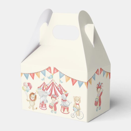 Schattige Circus Carnaval Show Verjaardagsfeest Bedankdoosjes (Achterkant)