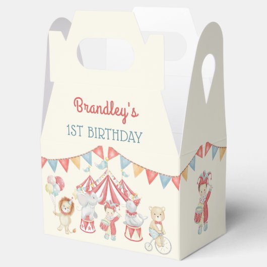 Schattige Circus Carnaval Show Verjaardagsfeest Bedankdoosjes (Geopend)