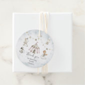 Schattige Circus Dieren Baby shower Circle Favor T Bedankjes Labels (In situ)