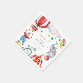 Schattige Circus Kids Verjaardagsfeest Servet (Hoek)