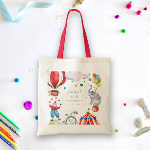 Schattige Circus Kinderen Verjaardag Tote Bag