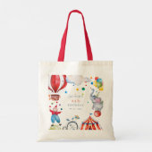 Schattige Circus Kinderen Verjaardag Tote Bag (Achterkant)