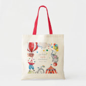 Schattige Circus Kinderen Verjaardag Tote Bag (Voorkant)