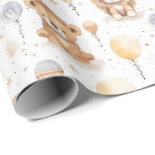 Schattige Circus Leeuwen ballonnen Patroon Baby sh Cadeaupapier (Rol Hoek)