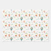 Schattige Circus Luchtballon Hearts Baby shower Kw Inpakpapier Vel (Voorkant 3)