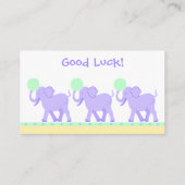 Schattige Circus Neutral Baby shower Luierloof Informatiekaartje (Achterkant)