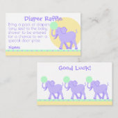 Schattige Circus Neutral Baby shower Luierloof Informatiekaartje (Voorkant / Achterkant)