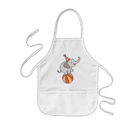 Schattige Circus Olifant op Bal – Verjaardagsfeest Kinder Schort