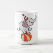 Schattige Circus Olifant op Bal – Verjaardagsfeest Koffiemok (Center)