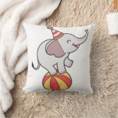 Schattige Circus Olifant op Bal – Verjaardagsfeest Kussen (Deken)