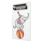 Schattige Circus Olifant op Bal – Verjaardagsfeest Mini Klembord (Angled2)
