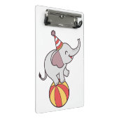 Schattige Circus Olifant op Bal – Verjaardagsfeest Mini Klembord (Schuin)