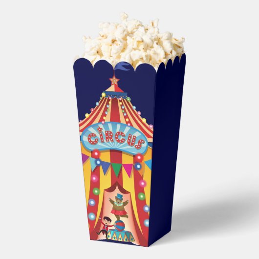 Schattige Circus party popcorn Bedankdoosjes (Popped)