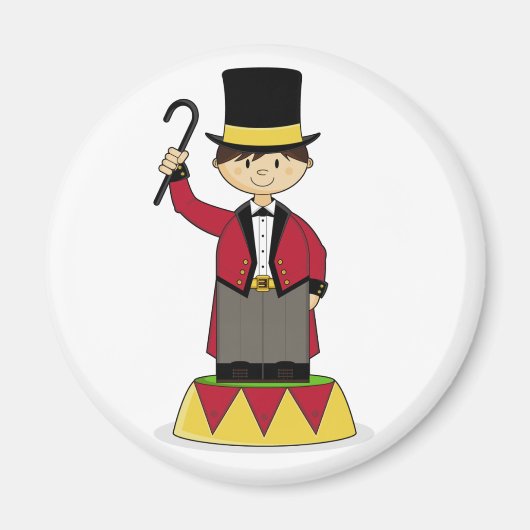Schattige Circus Ringmaster magneet (Voorkant)
