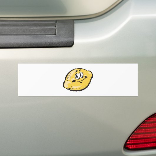 schattige citroen bumpersticker (Op auto)