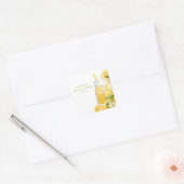 Schattige citroen citrus limonade bruidsdouche  vierkante sticker (Envelop)