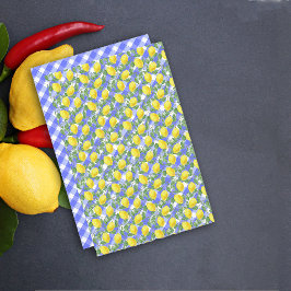 Schattige citroenblauw Buffalo Plaid