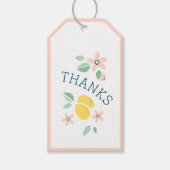 Schattige Citroengeel Botanisch Baby shower Cadeaulabel (Voorkant)