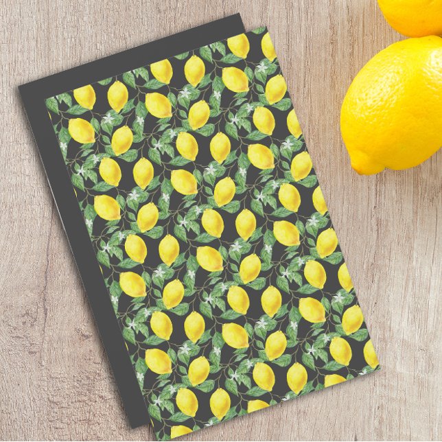 Schattige citroengeel grijs patroon (Creator heeft geüpload)