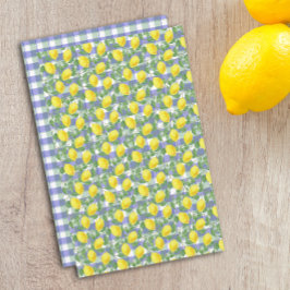 Schattige citroengroen blauw Buffalo Plaid