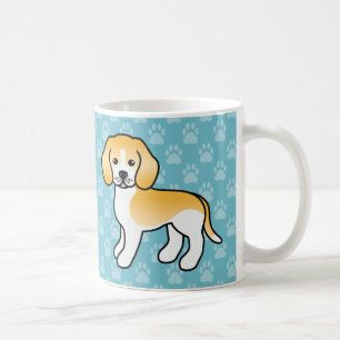 Schattige citroenjas beagle ras cartoonhonden op b koffiemok