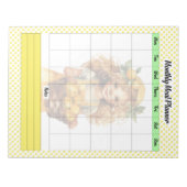 Schattige Citroenpastei Maandelijks Maaltijden Pla Notitieblok (Voorkant)