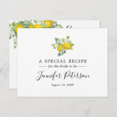 Schattige Citrus Lemon Theme Vrijgezellenfeest Rec Briefkaart (Voorkant / Achterkant)